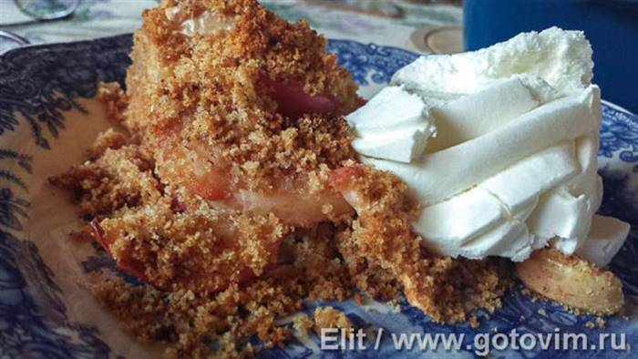 Яблучний десерт «Сканія» з морозивом. Фотографія рецепта